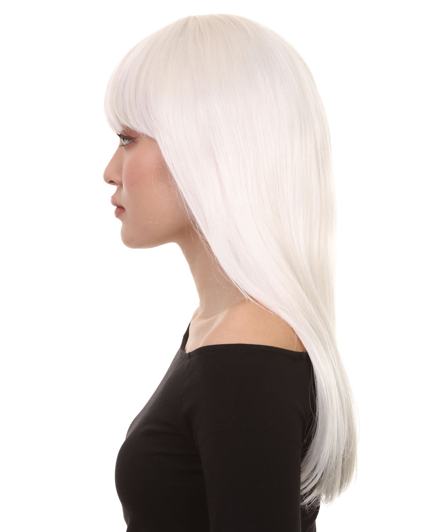 Wigs2you ハロウィンパーティープレミアムレディース H-1056 とても快適なグラマーグリーンウィッグ ホワイトカラー