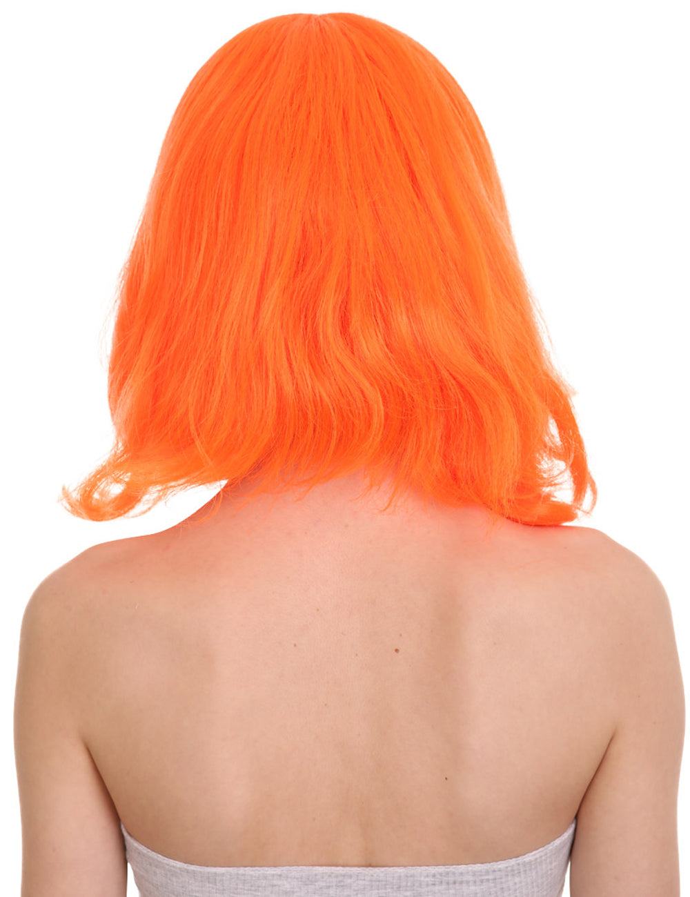 Wigs2you ハロウィン パーティー プレミアム レディース H-1298 着けやすい 快適なフィット感 ネオンオレンジ ページボーイ ウィッグ