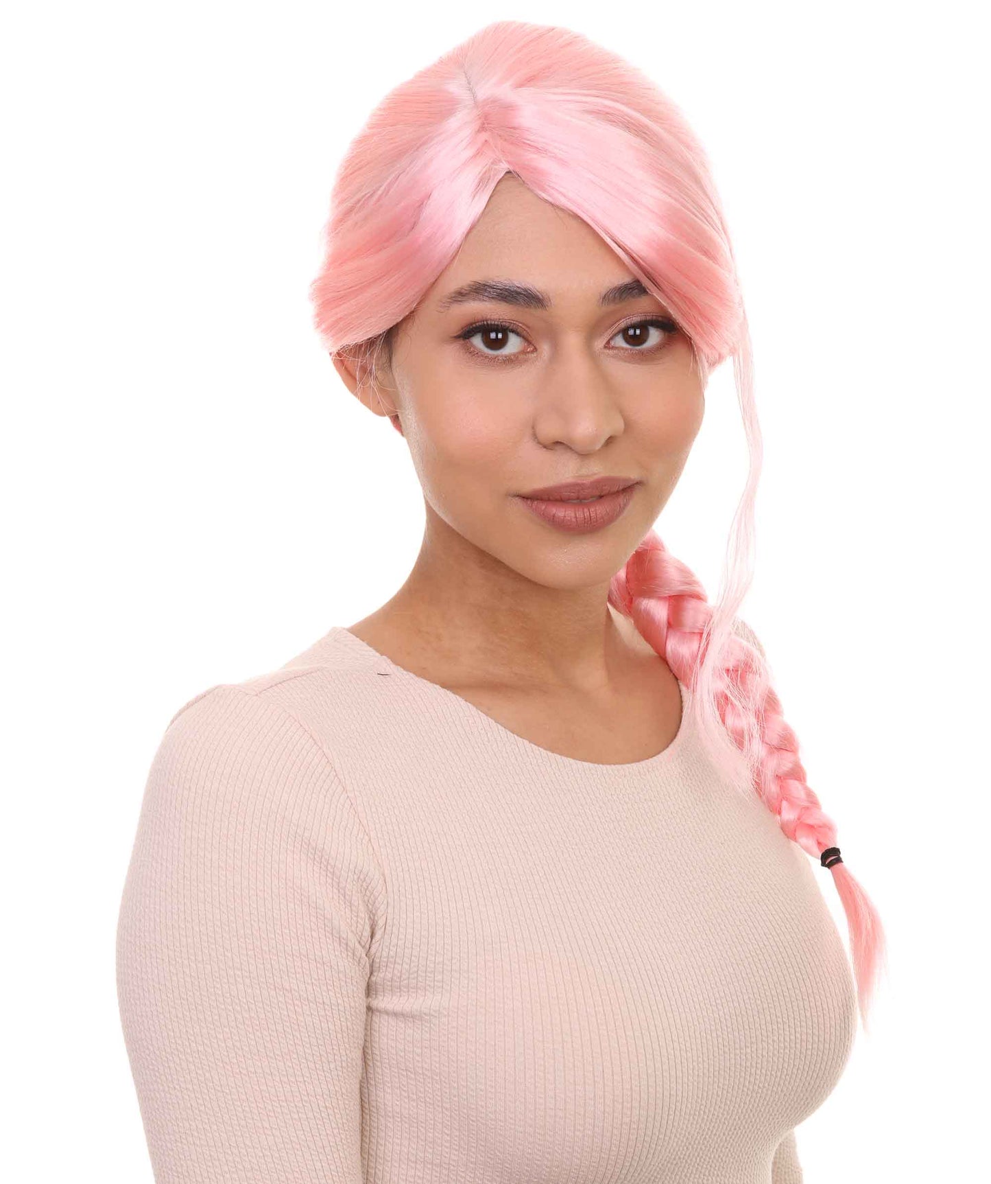 Wigs2you ハロウィン パーティー プレミアム レディース H-1173 とても快適な Lt ピンク編み込みウィッグ