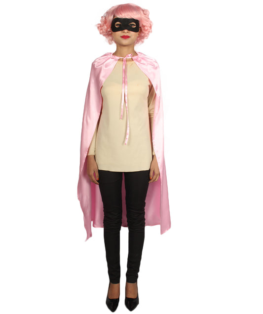 大人用ユニセックス JCO-220_4 スーパーヒーローピンクケープ&マスクセット ハロウィンコスチューム