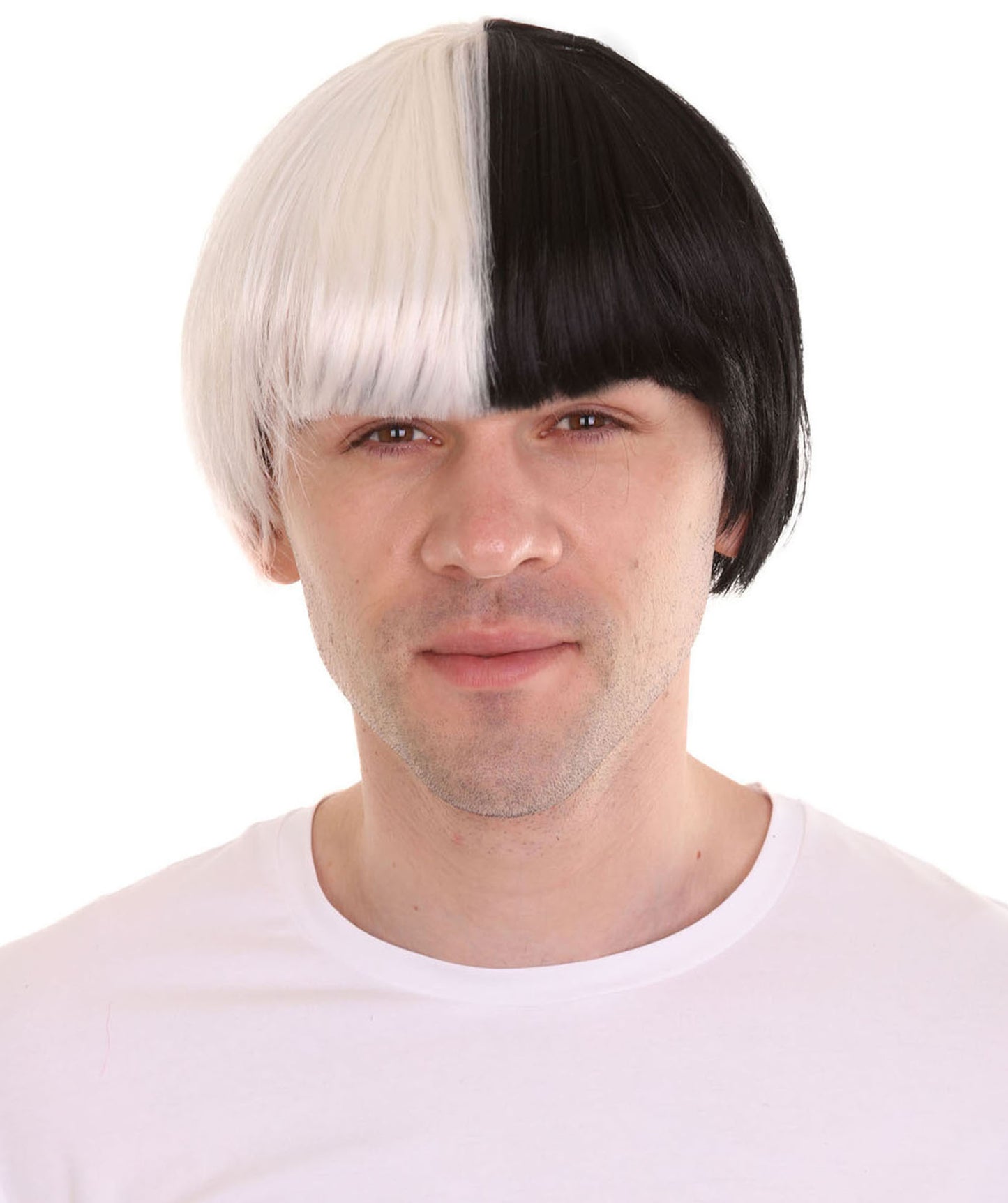 Wigs2you ハロウィン パーティー プレミアム メンズ H-608 SIA ウィッグ メンズ 黒白