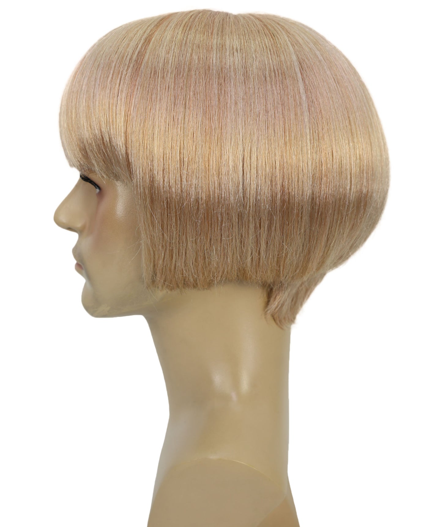 Wigs2you H-6936 大人用メンズ イヤークエイク風ブロンドボブウィッグ サングラス付き | コスプレやコスチュームイベントにぴったりの大胆なレトロルック