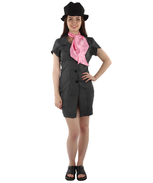 女性 JCO-443 のギャングスターコスチューム グレーコスプレコスチューム