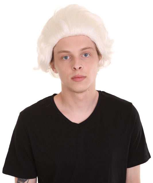 男性用コロニアルヒルトリカルウィッグ H-4291 プレミアム通気性キャップレスキャップ