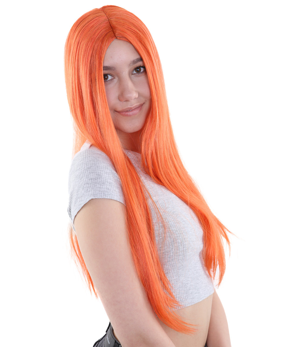 Wigs2you ハロウィンパーティープレミアム H-852 悪の花嫁 II 女性ウィッグ オレンジ色