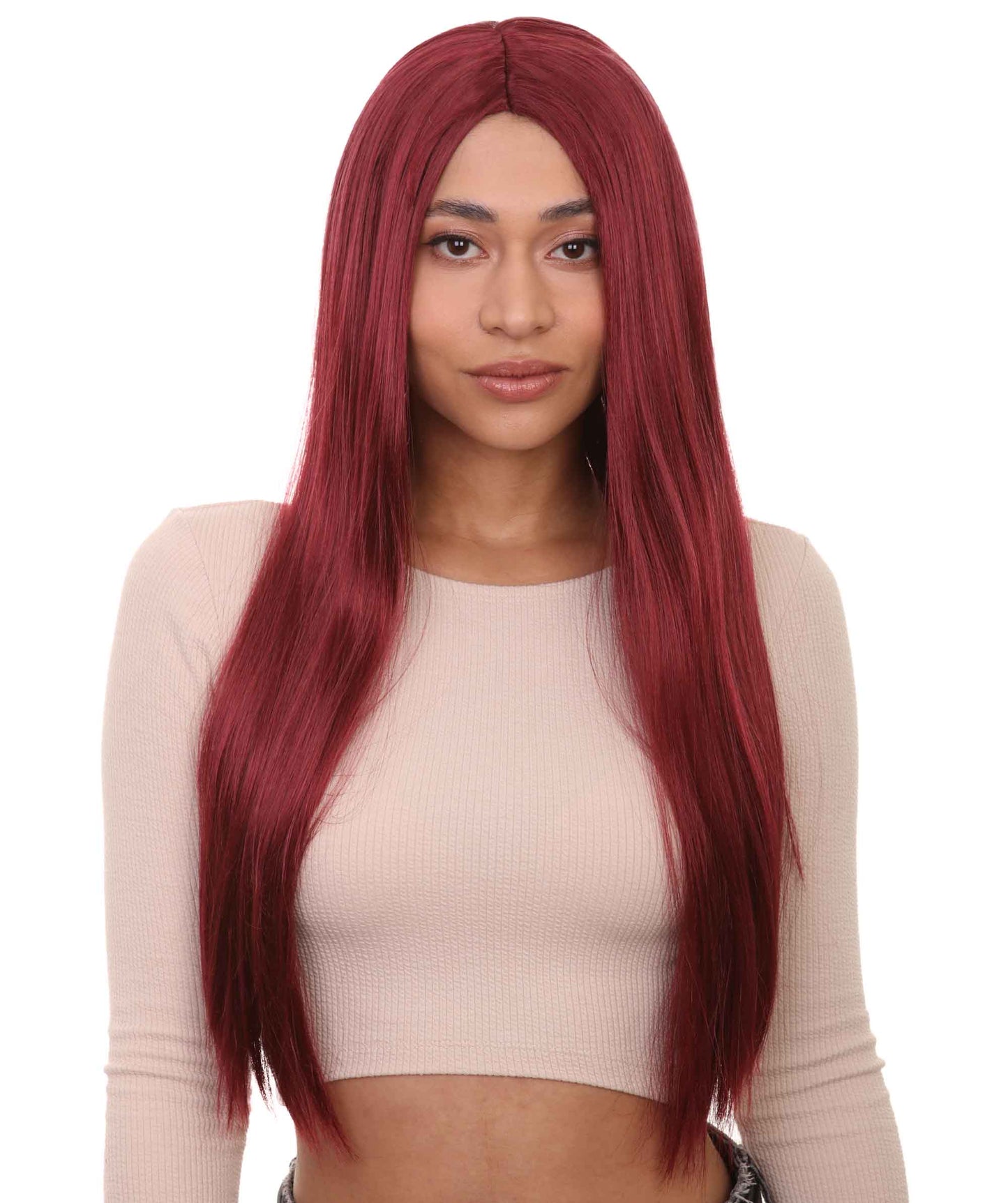 Wigs2you ハロウィンパーティープレミアム H-850 悪の花嫁 II 女性ウィッグ バーガンディカラー
