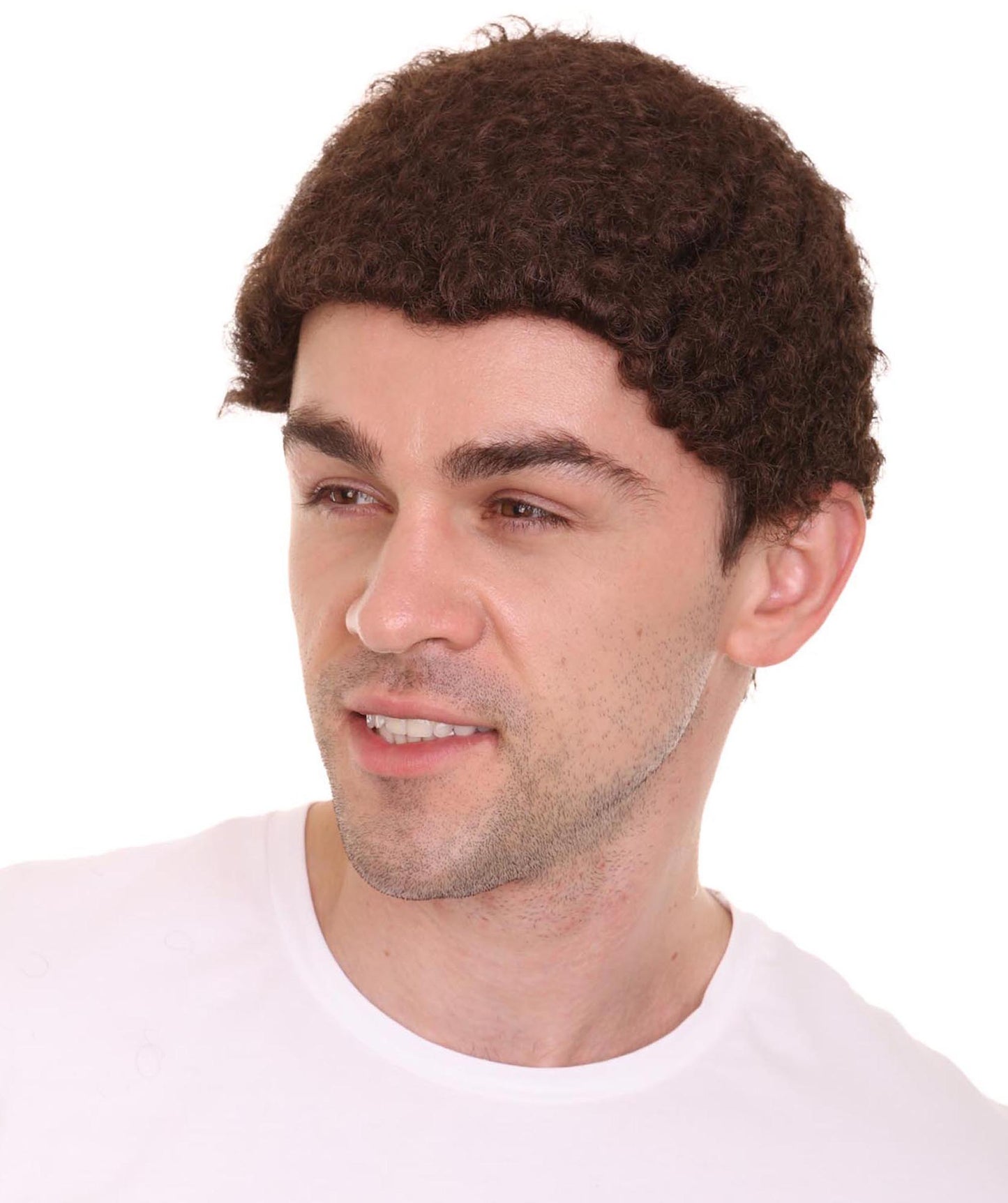 Wigs2you ハロウィンパーティー プレミアム メンズ H-617 コウノトリ アフロウィッグ ダークブラウン色