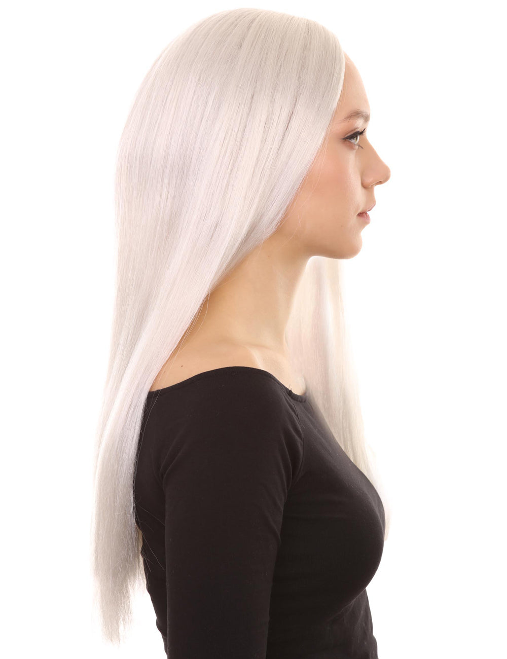 Wigs2you ハロウィンパーティープレミアム レディース H-684 ロング魔女ウィッグ ホワイト色