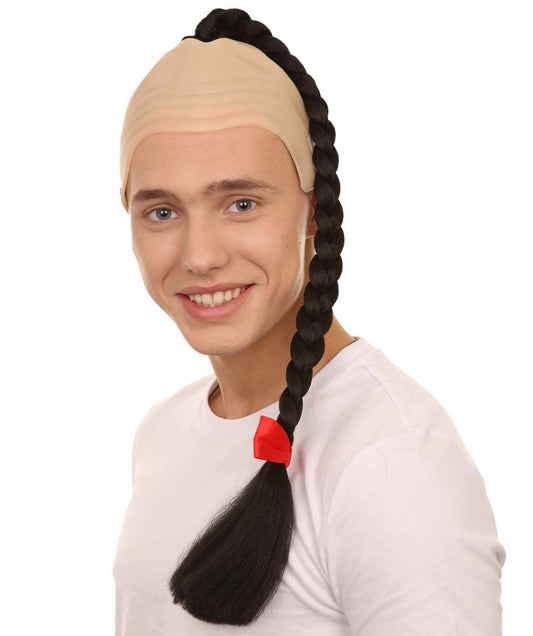 Wigs2you H-2162カンフーマスタースタイルメンズウィッグ黒編組コスプレウィッグ