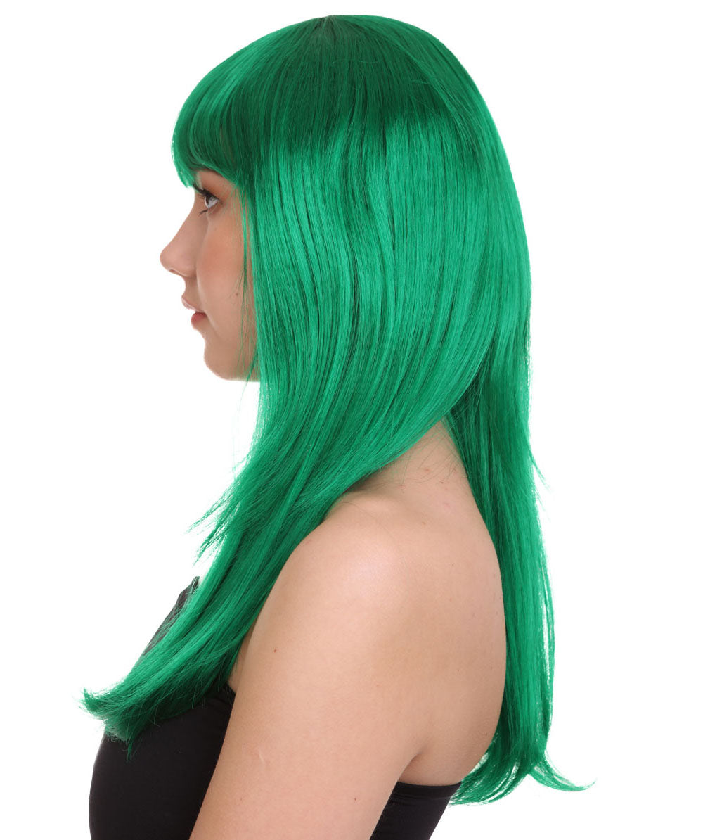 Wigs2you ハロウィン パーティー プレミアム レディース H-1044 とても快適なグラマー グリーン ウィッグ ダークグリーン色