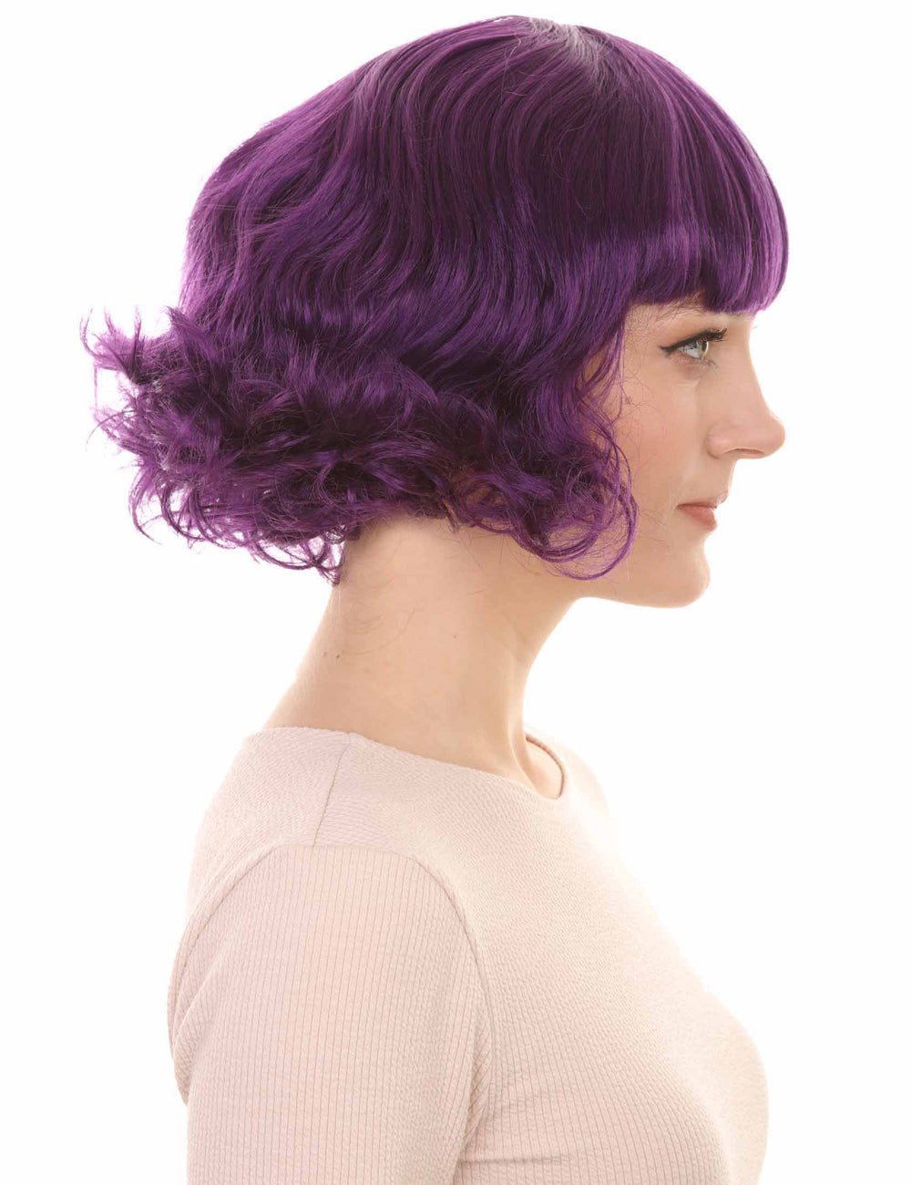 Wigs2you ハロウィン パーティー プレミアム レディース H-1357 着けやすい 快適なフィット感 カーニバル バイオレット ウェーブのかかったウィッグ