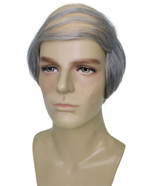 メンズ H-6109 グレー ハゲ ウィッグ ハロウィン ハゲ キャップ デザインに最適 合成繊維