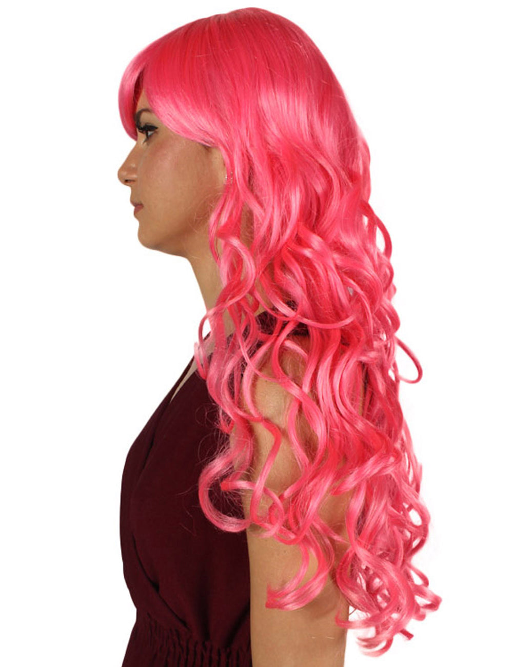 Wigs2you ハロウィン パーティー プレミアム レディース H-689 ピンク カール ウィッグ