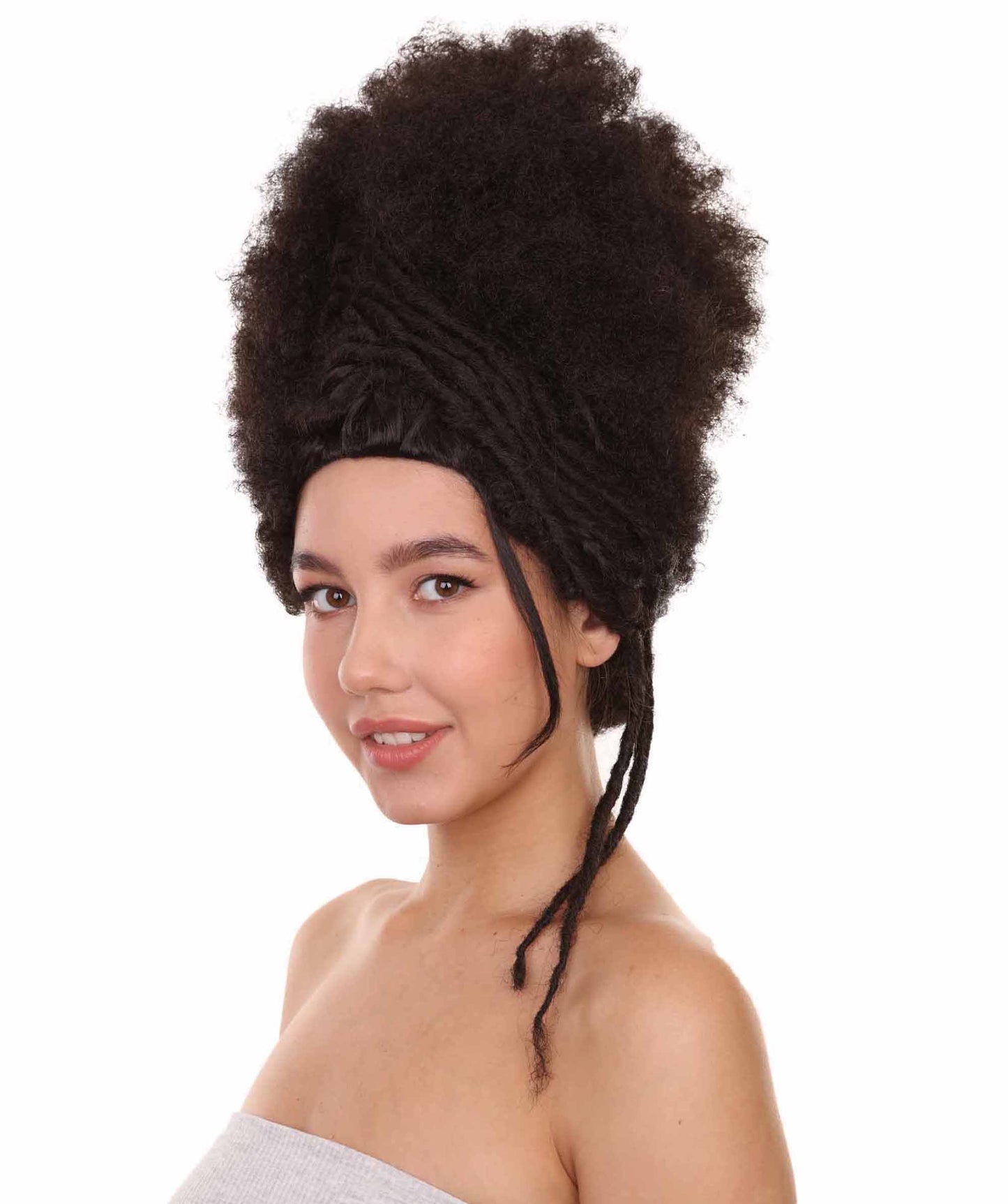 プレミアムハロウィンパーティー 女性 H-5399 アフロパフ グッドアズヘル ゴッデスウィッグ ブラック