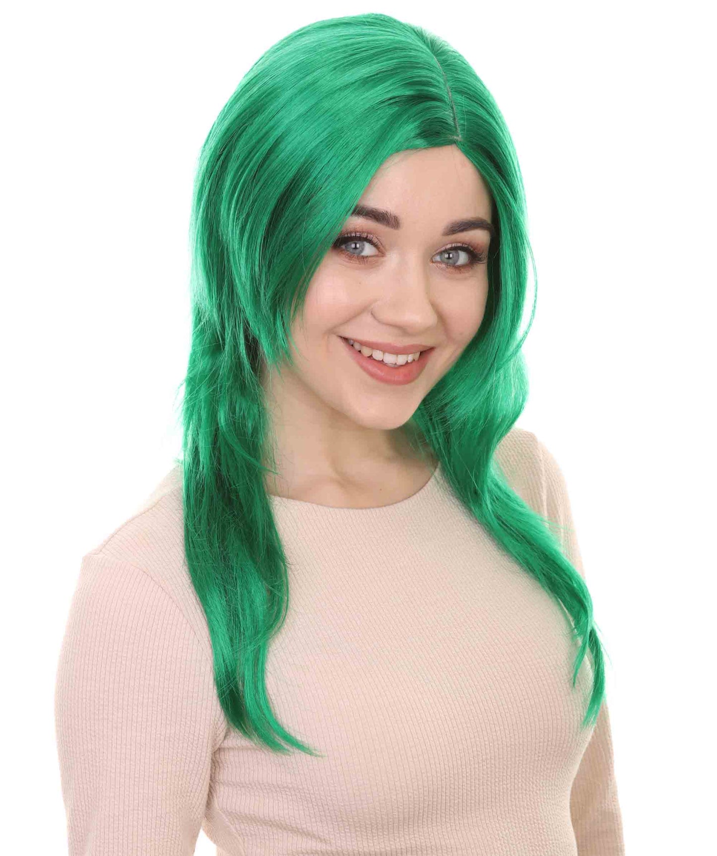 Wigs2you ハロウィンパーティー プレミアム レディース H-936 3レイヤーのパーティーガールウィッグ ダークグリーン色