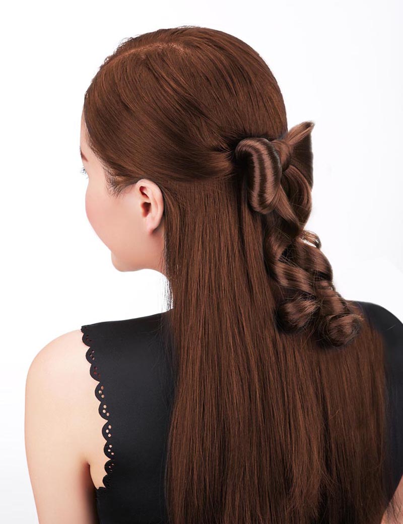 ヘアアクセサリー★リボンの形がとってもかわいいアクセサリー!!付け外しも簡単です♪ W-8252