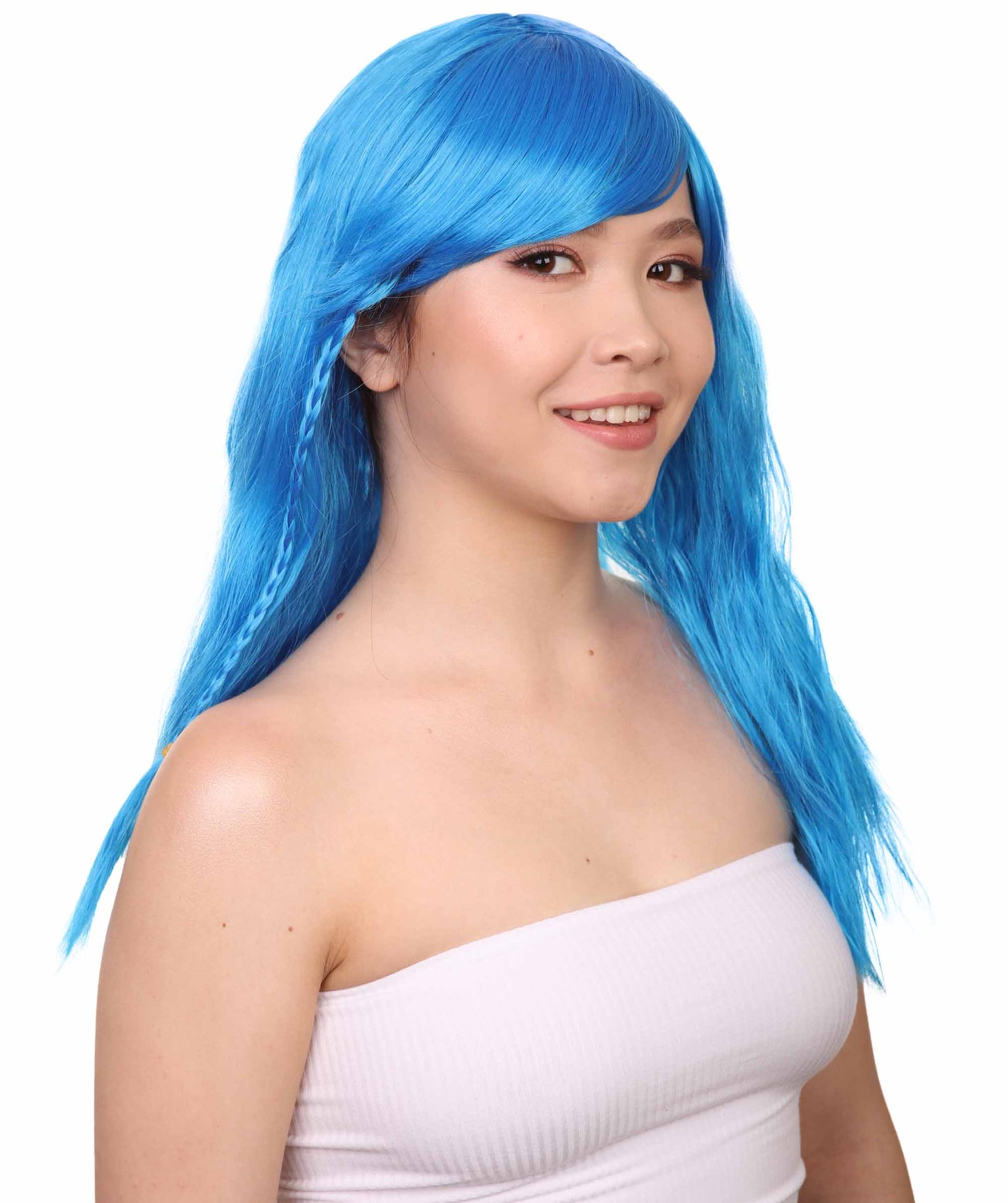 Wigs2you ハロウィンパーティープレミアムレディース H-1764 着け心地が良い とても快適 グラマラマ ブルーウィッグ