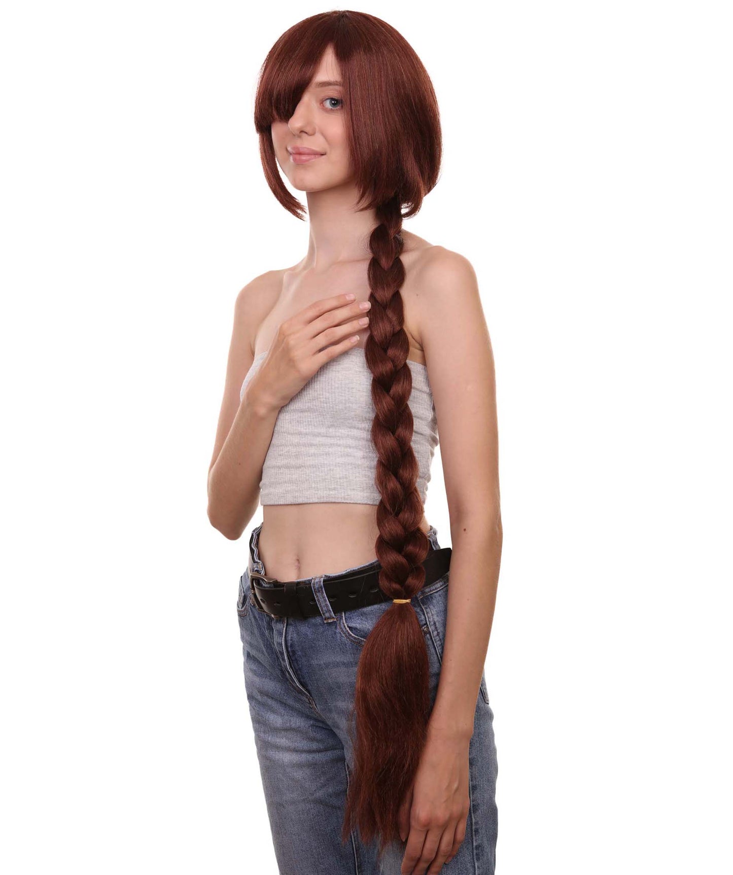 ハロウィンパーティープレミアムレディ H-5441 エクストラロングレングス 女性タンクウィッグ ブラウン