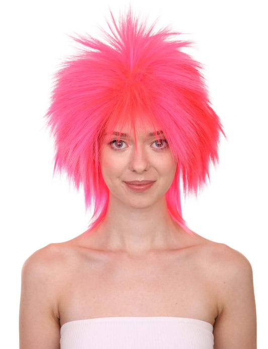 Wigs2you ハロウィンパーティープレミアムレディース H-1681 着け心地が良い とても快適 ファンキーパンク ネオンピンクウィッグ