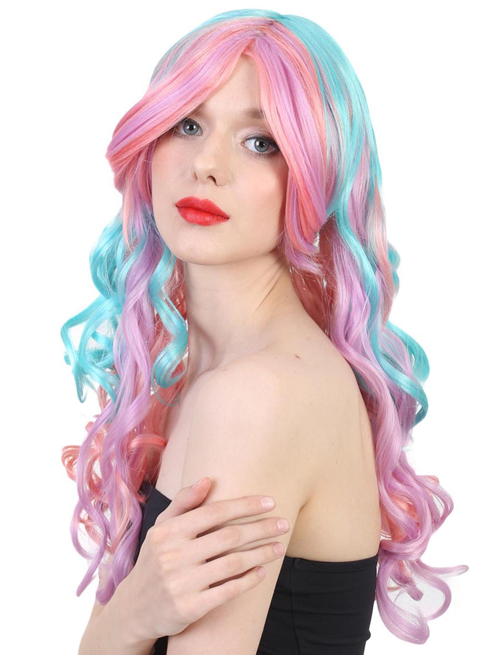 Wigs2you ハロウィンパーティー プレミアム レディース H-686 ファンタジーウィッグ マルチカラー