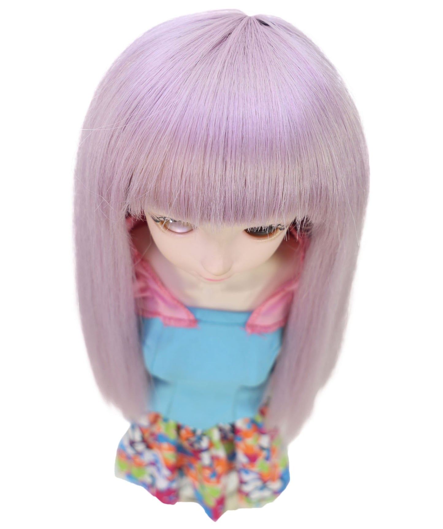 Wigs2you- B-206 ウィッグ _ 耐熱パステルピンク 13インチ レギュラー