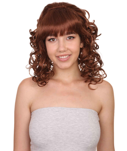 Wigs2you ハロウィンパーティープレミアムレディース H-1750 華やかに見えるピンアップガール ブラウンウィッグ