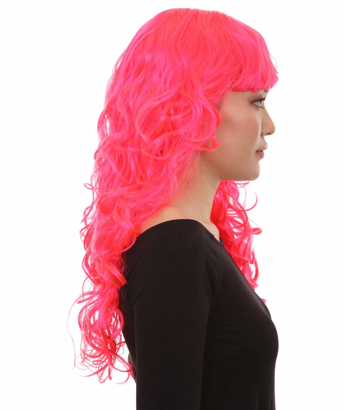 Wigs2you ハロウィンパーティープレミアム H-847 バットマン 女性ジョーカーウィッグ ネオンピンク色