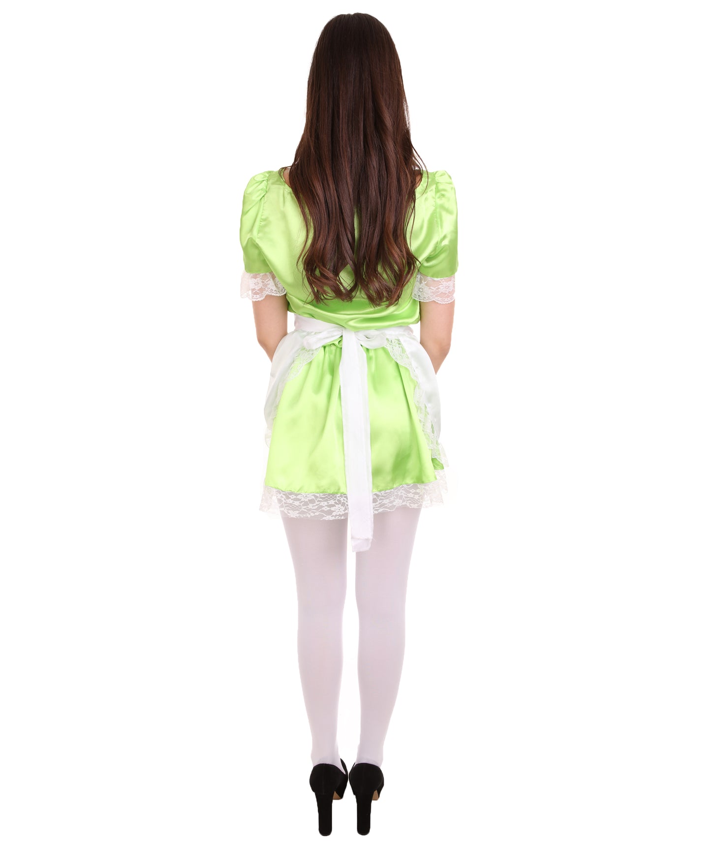 女性用 JCO-343_6 伝統的なメイド制服コスプレ ライムコスチューム