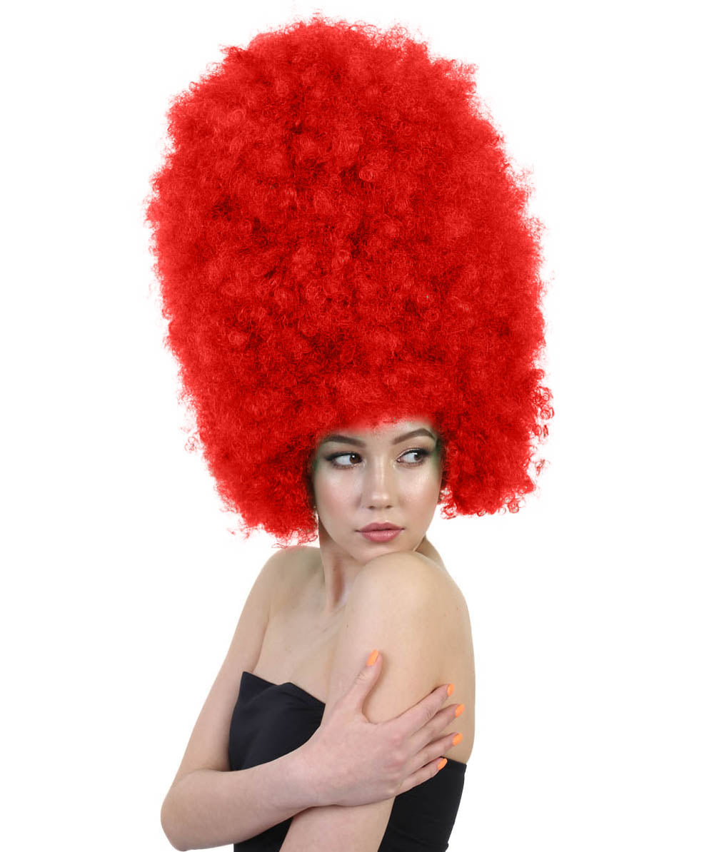 Wigs2youハロウィンパーティープレミアムレディースH-1995 美しい見た目のスーパーサイズジャンボネオンレッドアフロウィッグ