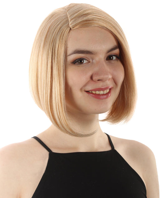 女性用ショルダーレングスフラッパーウィッグ ストロベリーブロンド H-5375_26 合成繊維ヘア ハロウィンパーティーウィッグコレクション