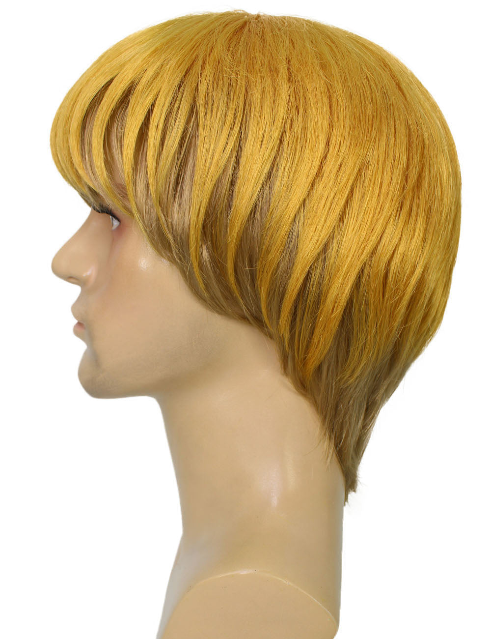 ハロウィンパーティ プレミアム メンズ H-5649 マンガ「タイタンアタック」ブロンドアンダーカット合成繊維ヘアウィッグ