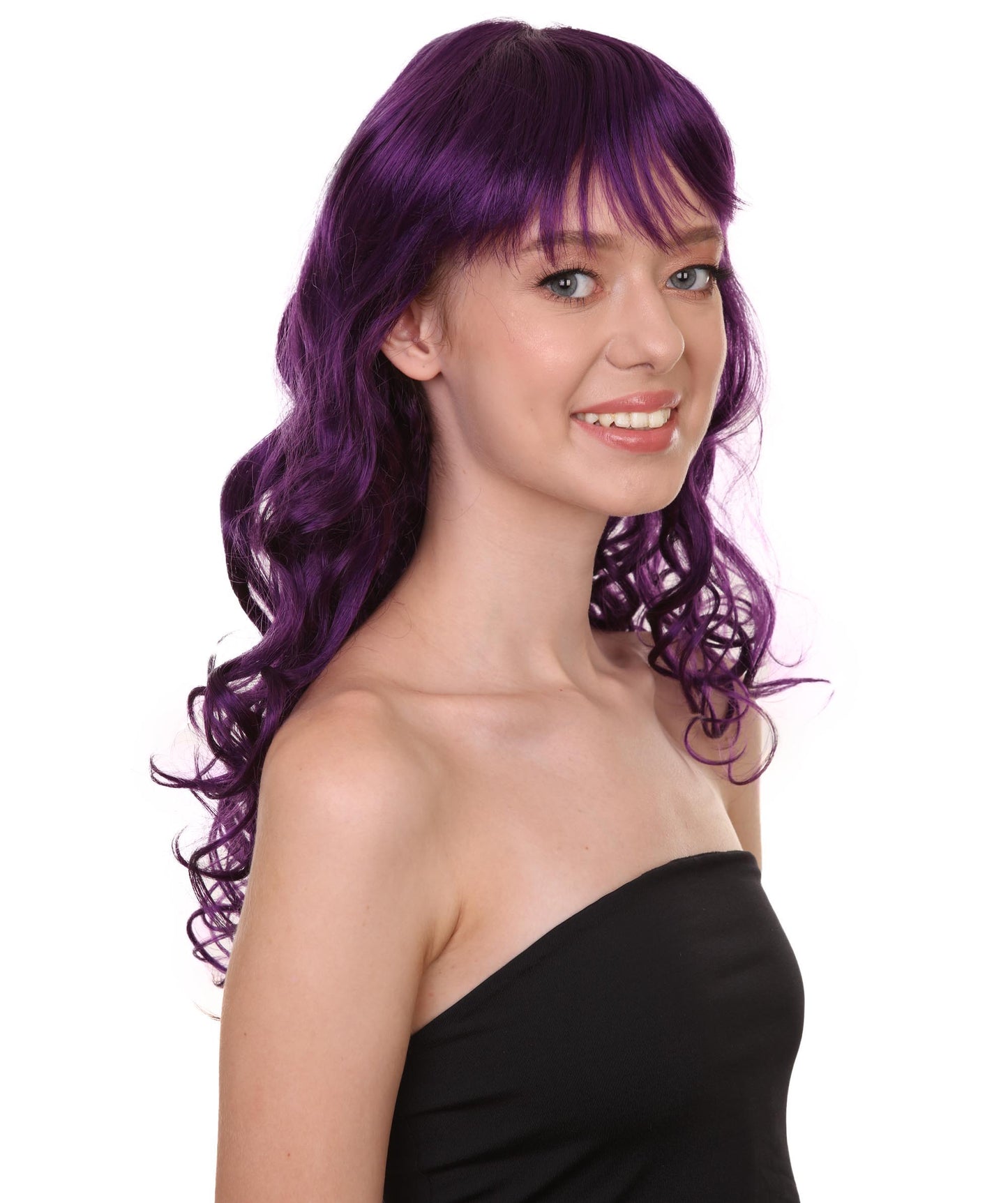 Wigs2you ハロウィンパーティープレミアム レディース H-1009 着用しやすい ベラウィッグ バイオレットカラー