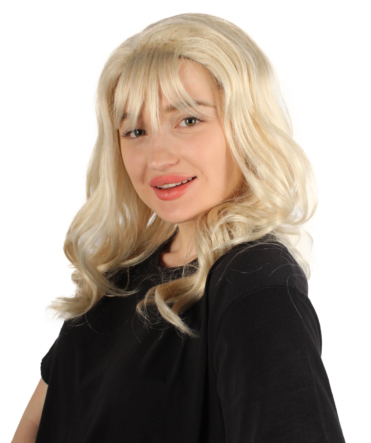 大人向け女性用 H-5815 ドージャ ポップスター ブロンド コスプレ ウィッグ ハロウィンに最適 難燃性合成ファイバー