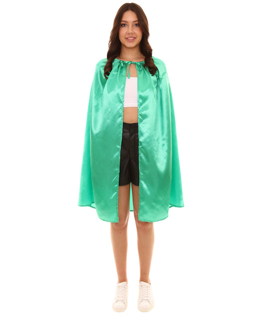 大人用女性の JCO-221_3 スーパーヒーローグリーンケープ&マスクセット カートゥーン ハロウィンコスチューム