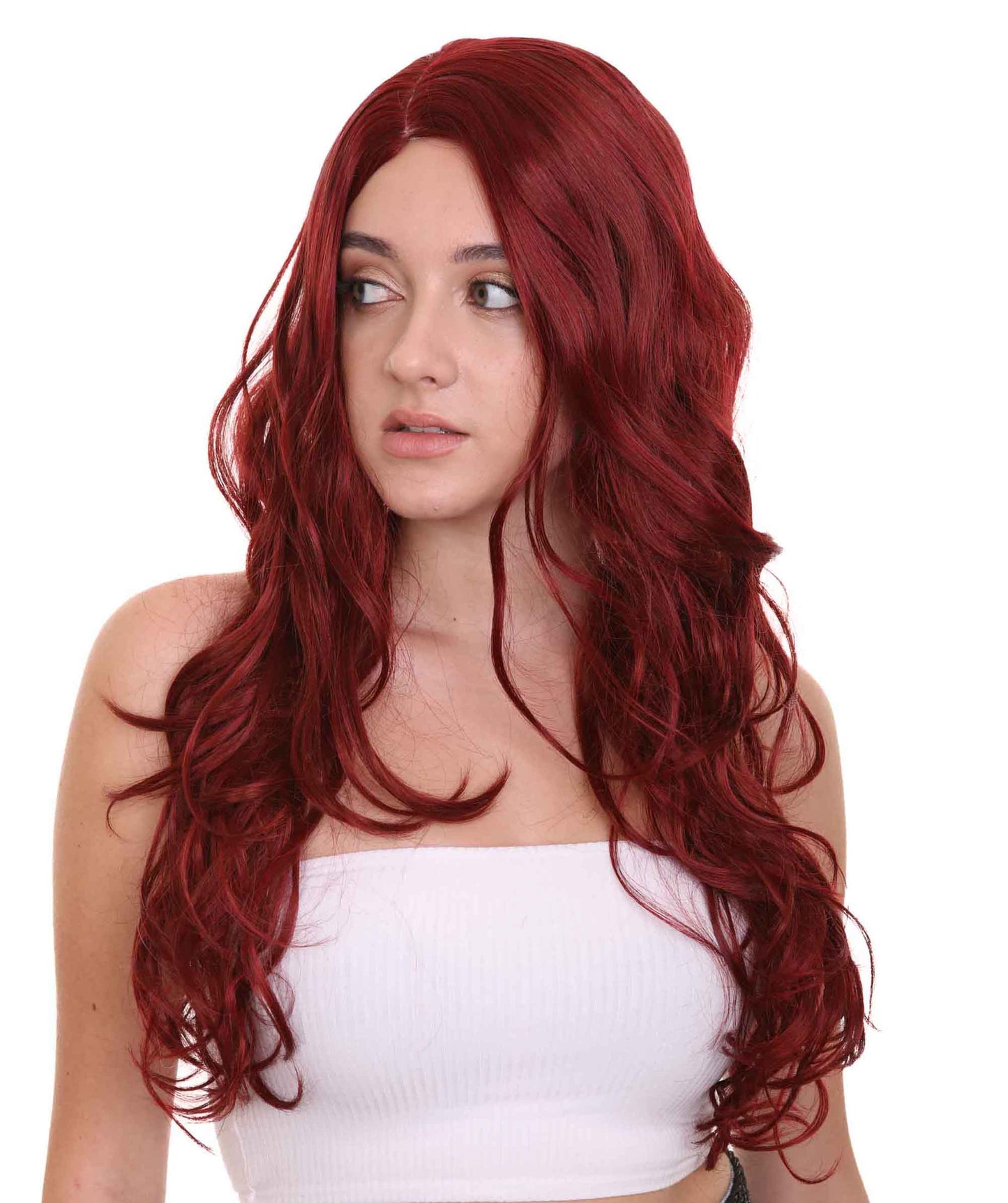 スーパーヒロウィメンズバーガンディウィッグ H-2672 ソフト合成繊維 ランウェイから日常まで 女性のウィッグがファッションを変える
