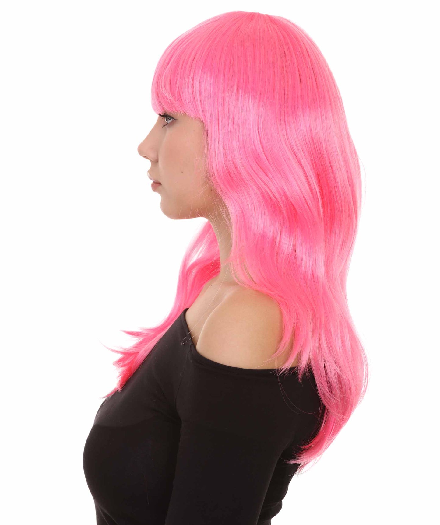Wigs2you ハロウィンパーティ プレミアムレディース H-2037 着用しやすく とても快適 ロングピンクウィッグ あなたの美しさを引き立てる