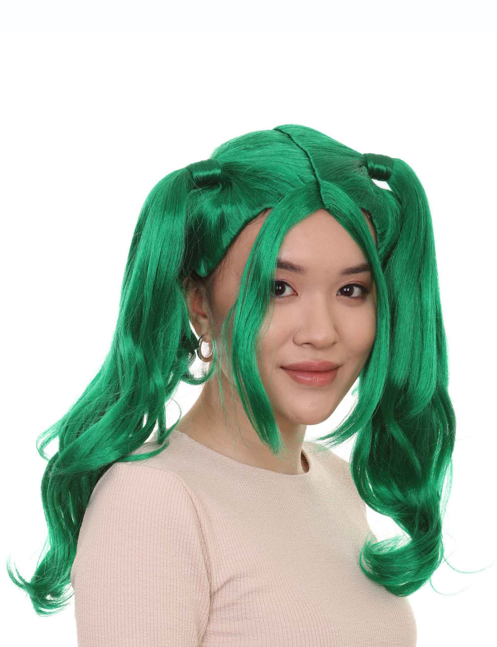 Wigs2you ハロウィンパーティー プレミアム レディース H-741 ドリー ピグテール ウィッグ ダークグリーン色