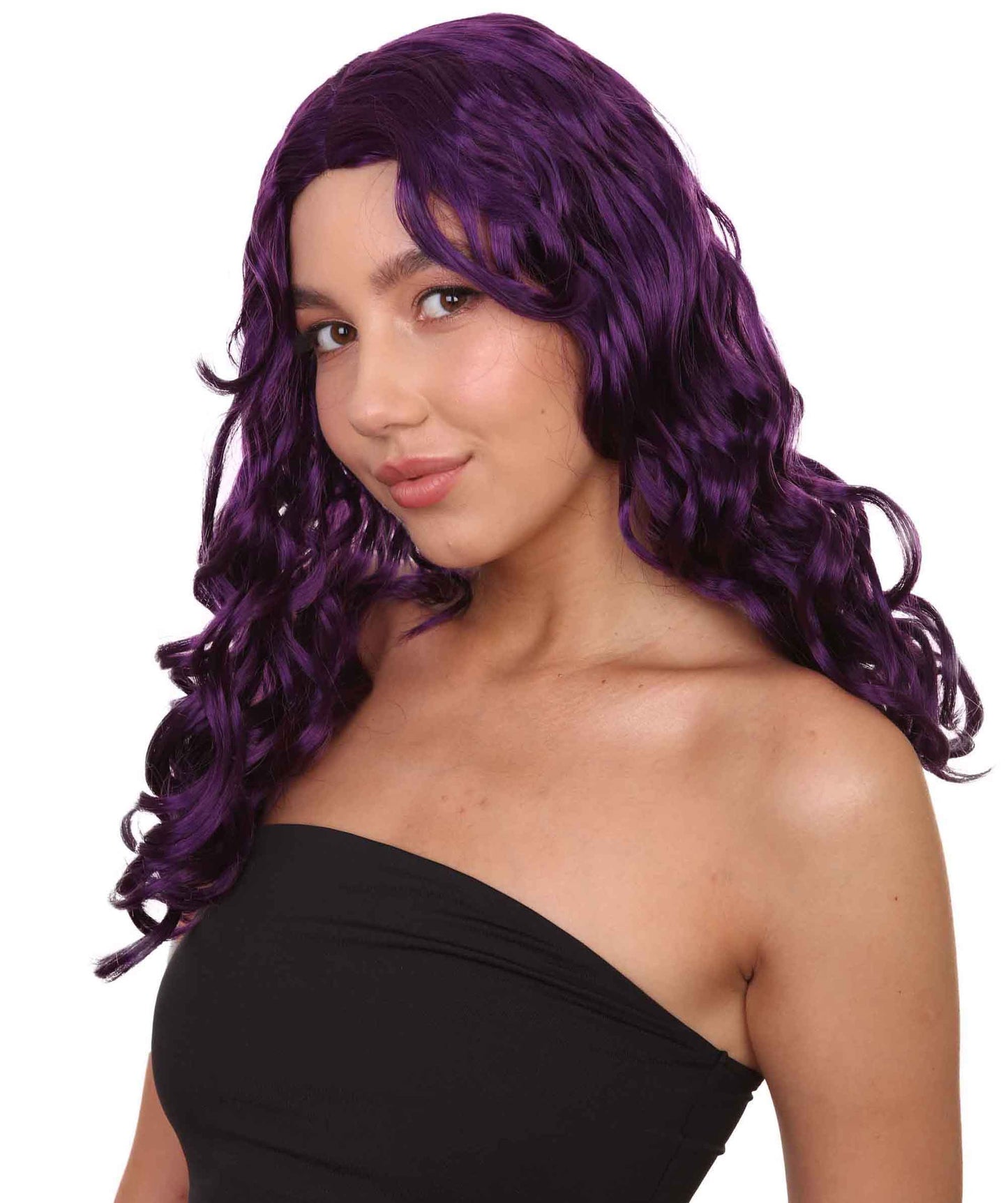 Wigs2you ハロウィンパーティー プレミアム レディース H-1093 アリスウィッグ 鏡の国のアリス バイオレット色