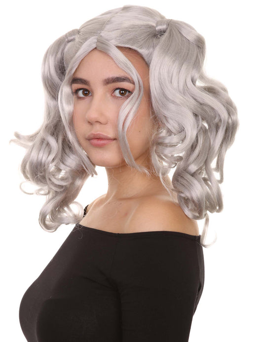 Wigs2you ハロウィンパーティー プレミアム レディース H-759 ドリー ピグテールウィッグ グレー色