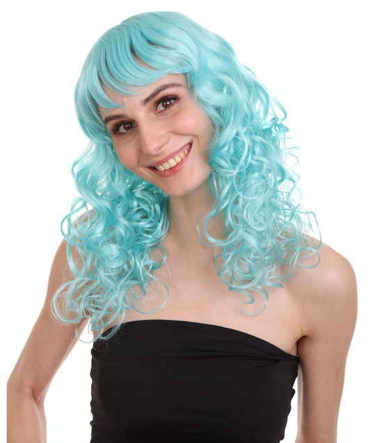 Wigs2you ハロウィンパーティープレミアム レディース H-1004 着用しやすい ベラウィッグ ブルーレイク色
