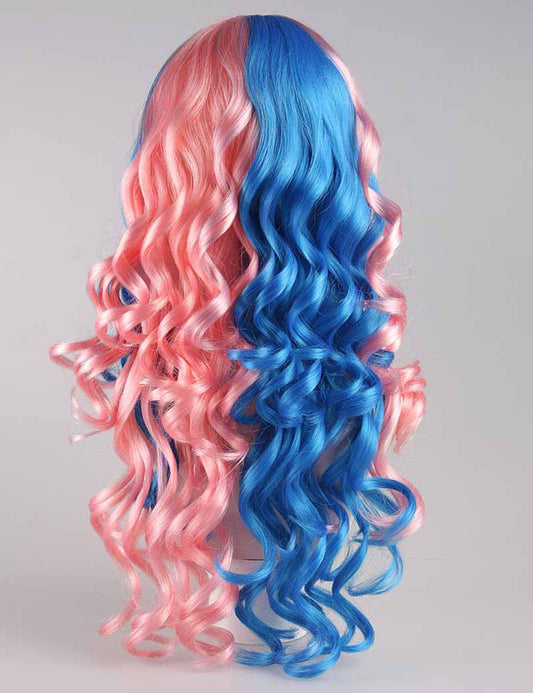 B & Wかつら ピンクの空巻き毛のコスプレ・ハロウィンかつら 割増空気を通すCaplessなキャップH-306