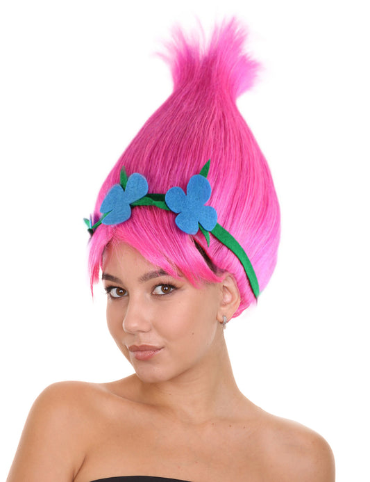 Wigs2you ハロウィン パーティー プレミアム レディース H-1448 着けやすい 快適なフィット感 コスプレウィッグ ポピートロールズ スタイル ピンクカラーウィッグ