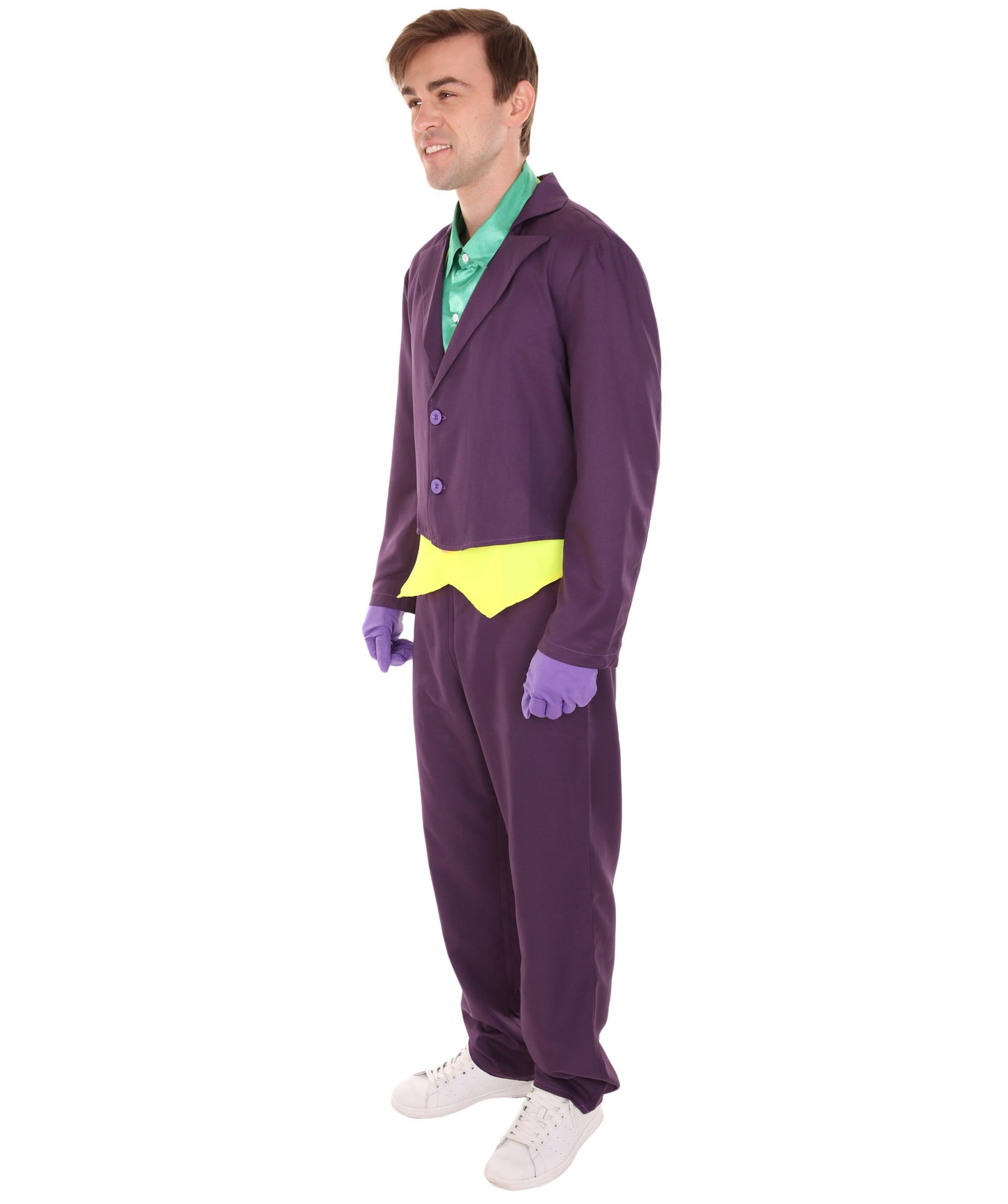 男性 JCP-131 のデラックスクラウンパープルスーツコスチューム マルチカラーハロウィンコスチューム