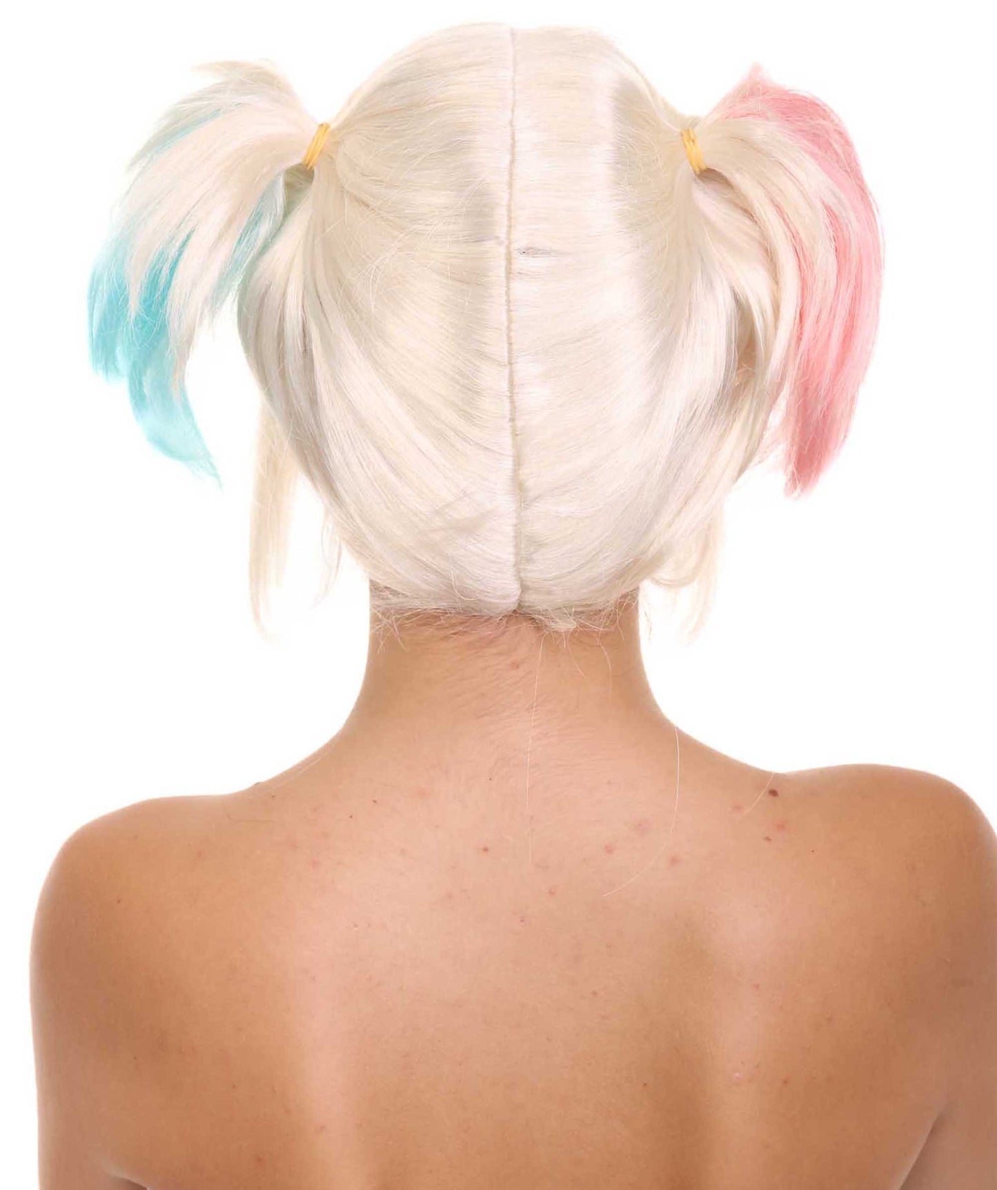 Wigs2you H-5240女性のマルチカラーストレートショートピッグテールウィッグ、プレミアム通気性Caplessキャップ