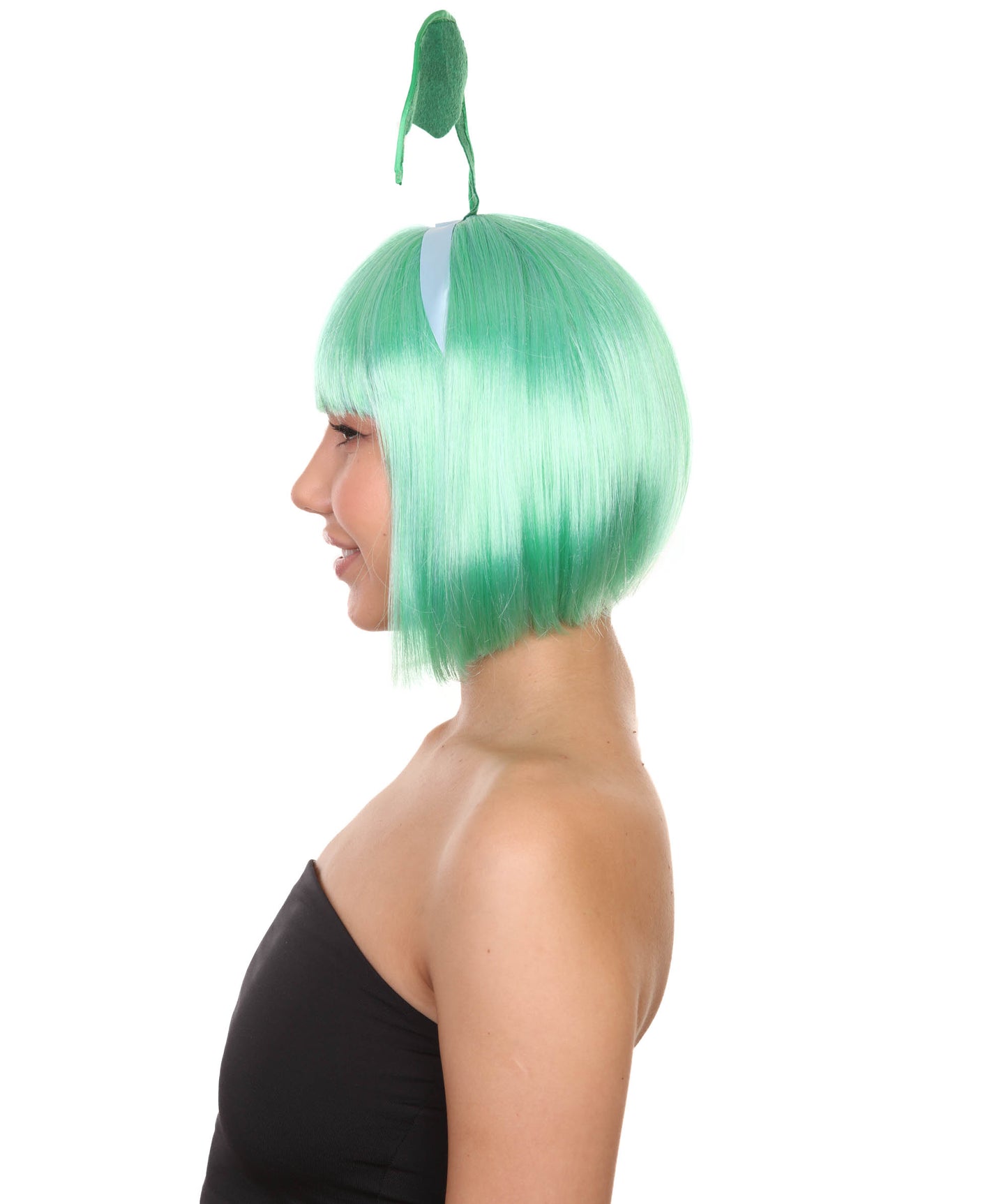 Wigs2youハロウィンパーティープレミアムレディースH-1940 美しい見た目のコスプレウィッグ ポケモンチコリータ グリーンカラー