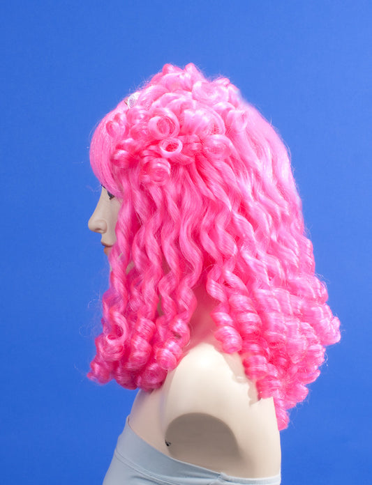 ハロウィンパーティープレミアムレディース H-133 ホットピンク ファンシーキャラクターファッションウィッグ ソフト合成繊維