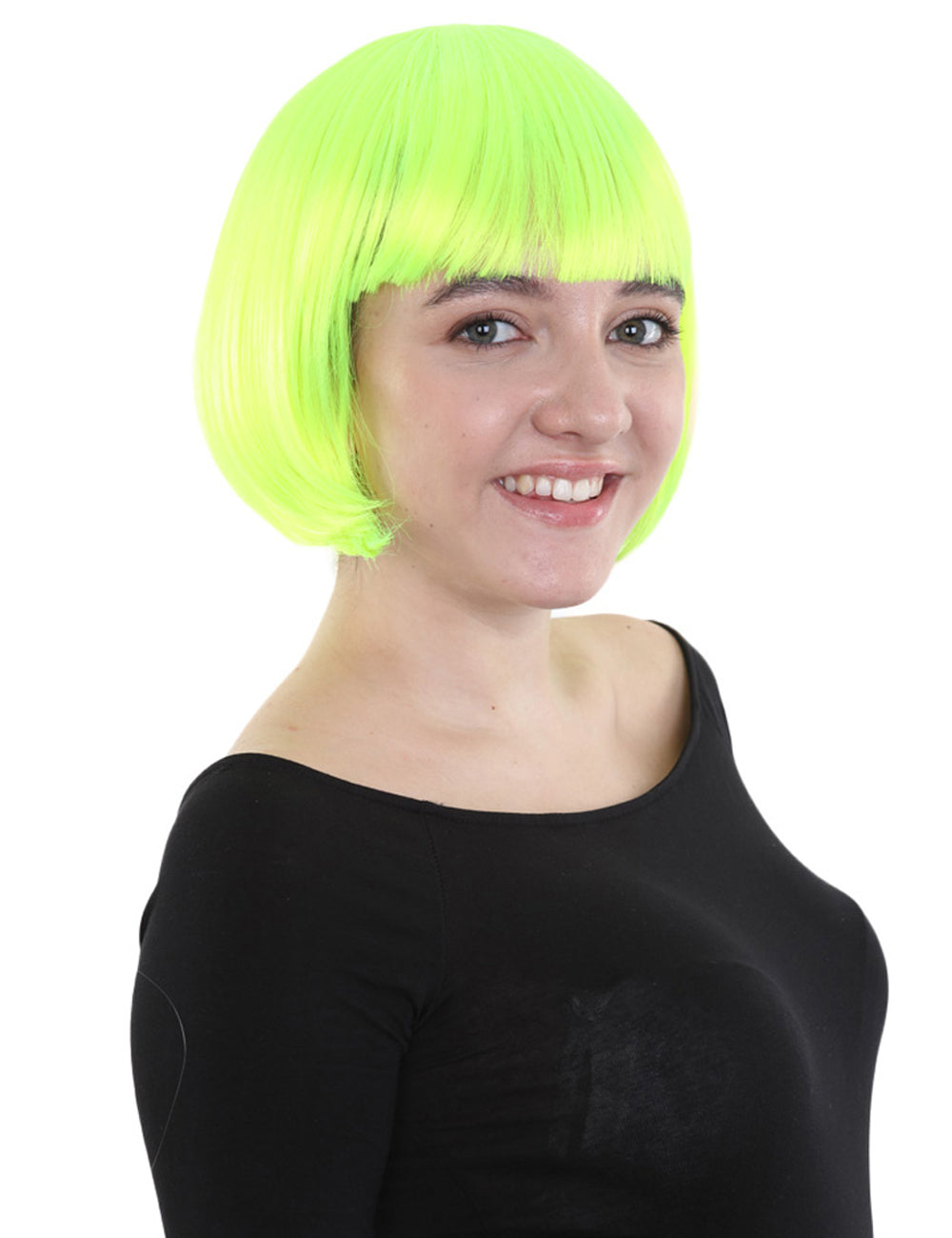 Wigs2you ハロウィンとパーティープレミアムレディース H-503 クラシックフラッパー ネオングリーン