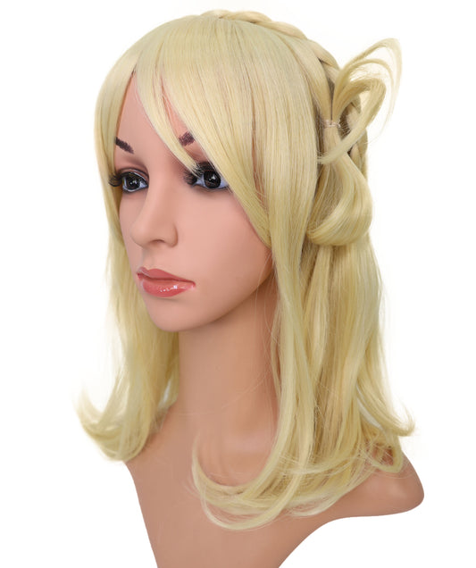 Wigs2you C-110 コスプレウィッグ ブロンドストレート ミディアムレングス サイドカール 16インチ 女性用