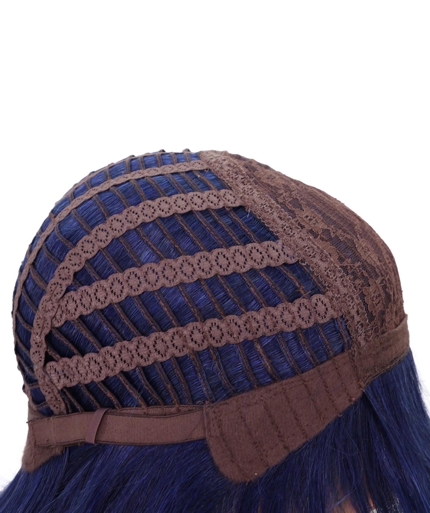 Wigs2you C-121 ダークブルーのショートウィッグ – 11インチの合成繊維レイヤーカット、サイドバング付き | 女性向けアニメルック | ハロウィンやコスプレに最適