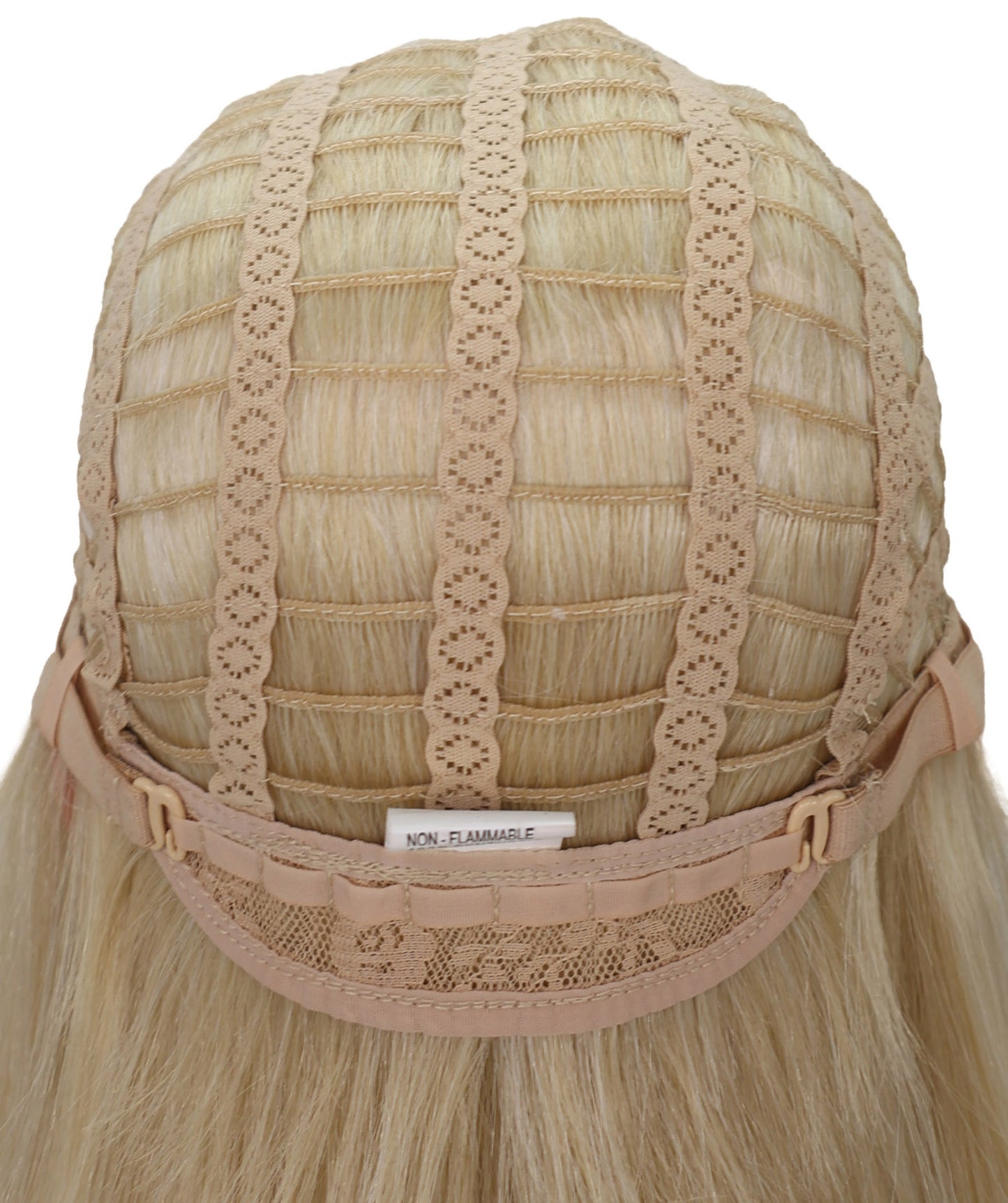 Wigs2you C-137 コスプレウィッグ!女性用ロングストレートウィッグ(長さ26インチ)、ブラック、難燃性合成繊維、前髪付き、調節可能なキャップレスフィット